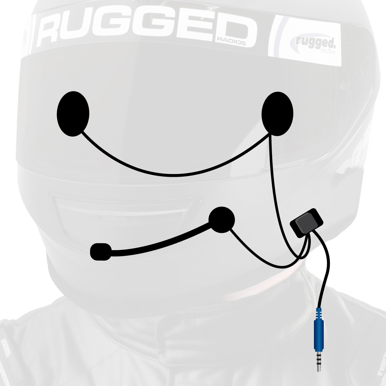 audiophile motorcycle helmet SUPER SPORT Wired Helmet Kit with Alpha Audio Speakers & Mic