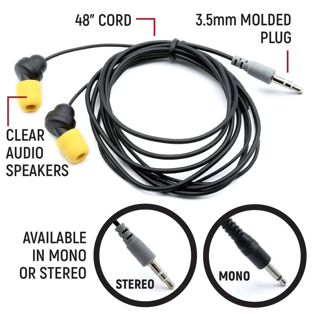 Sportsman Foam Earbud Speakers - Mono and Stereo