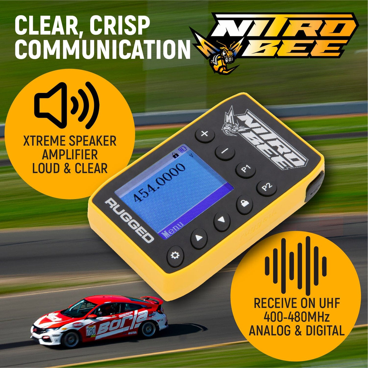 Nitro Bee Xtreme UHF Race Receiver – Rugged Radios