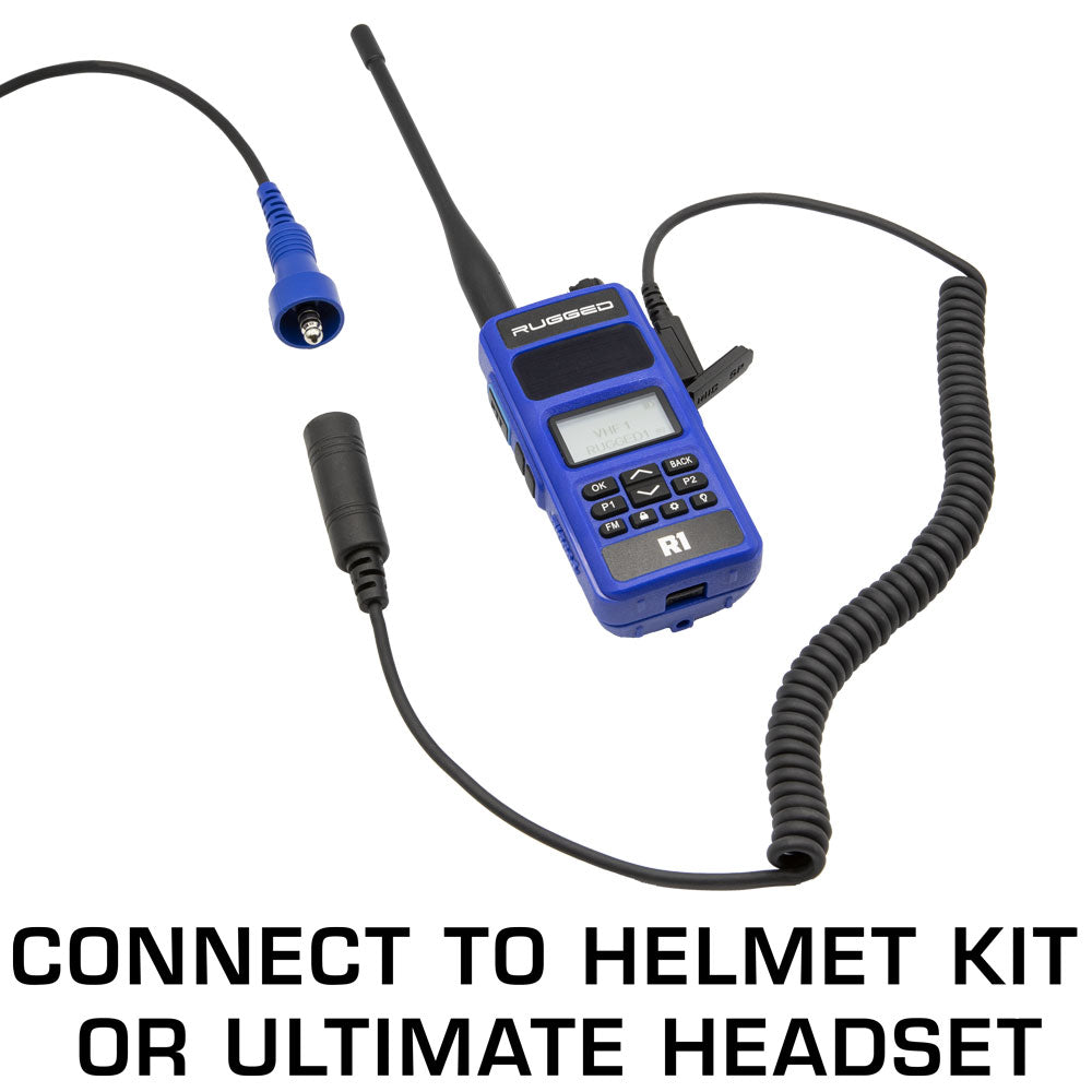 OFFROAD Headset / Helmet Coil Cord Cable for Rugged Radios and Kenwood