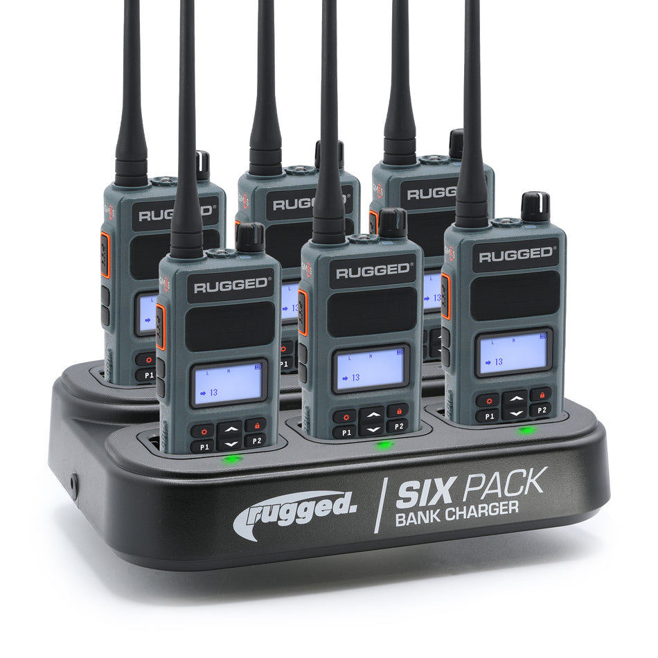 6 PACK - Choose Your GMRS Two Way Handheld Radio
