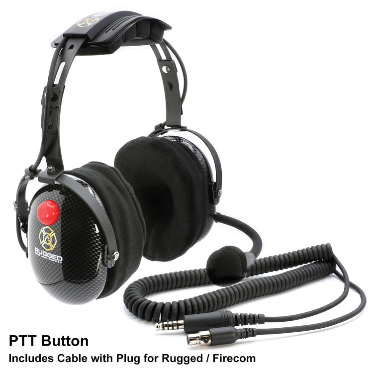 Fire Engine Headset FHS Over-The-Head Fire Safety Industrial Headset – Rugged Radios