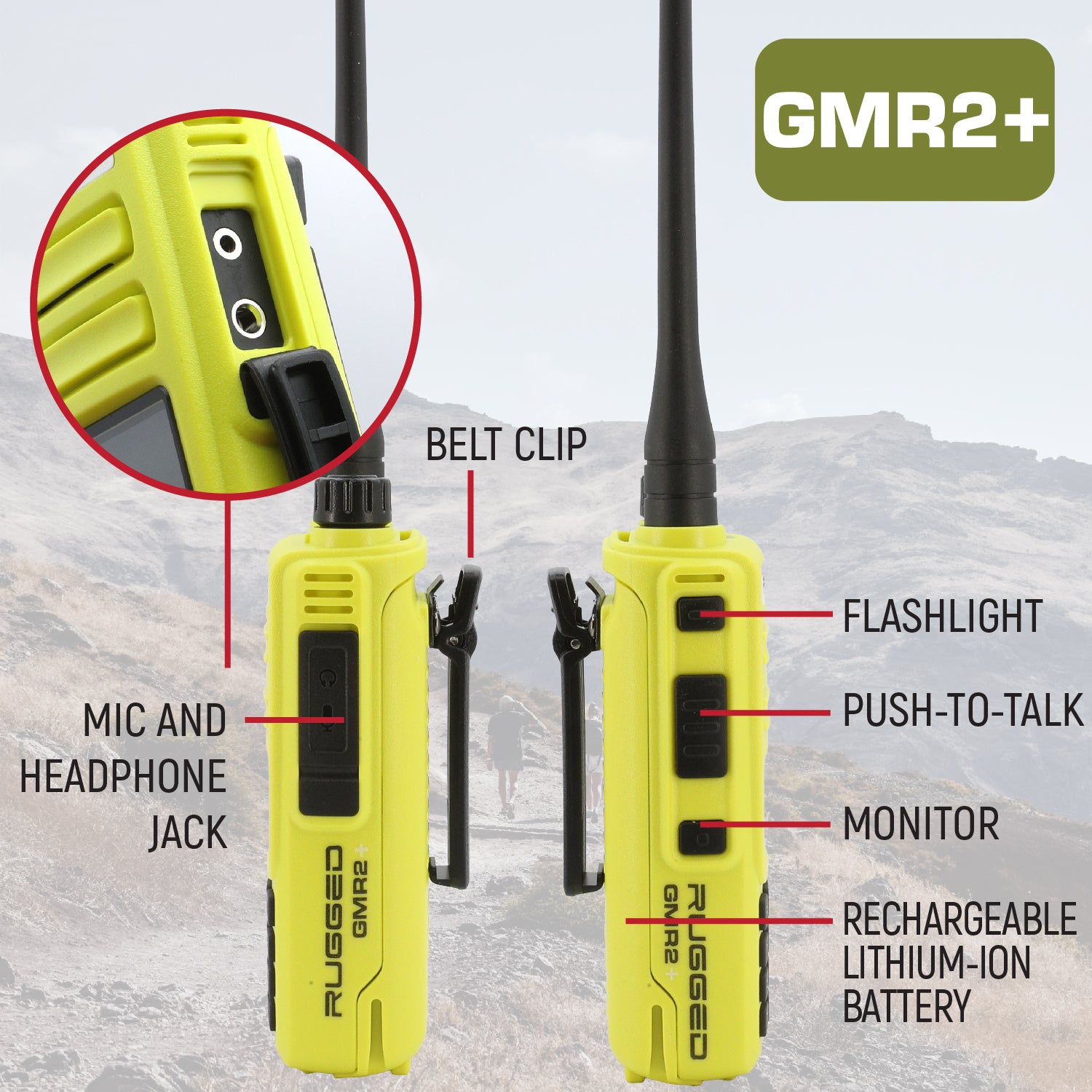 GO BAG - High Visibility GMR2 PLUS Emergency Radio Bundle – Rugged