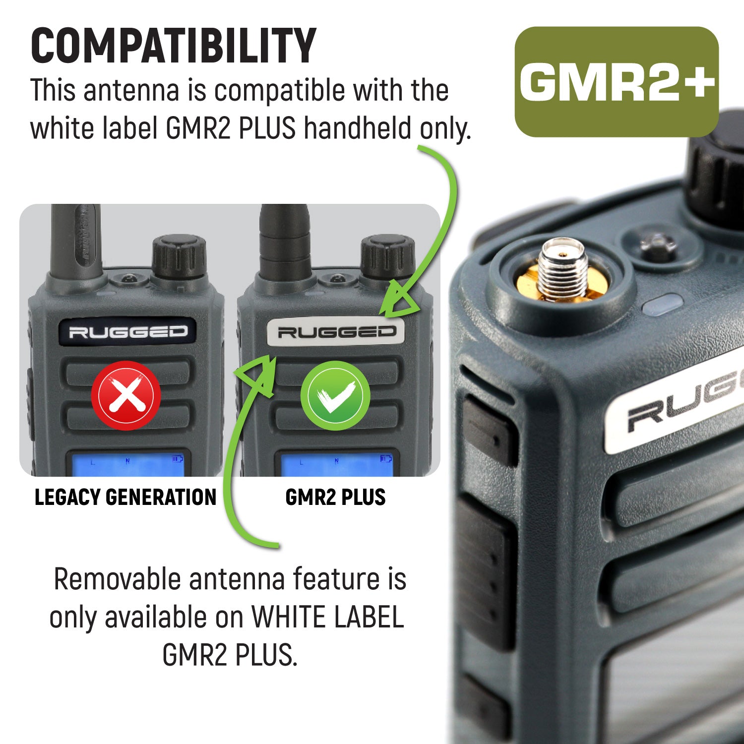 Magnetic Mount Antenna for Rugged GMR2 PLUS, GMR5, GMR5-X