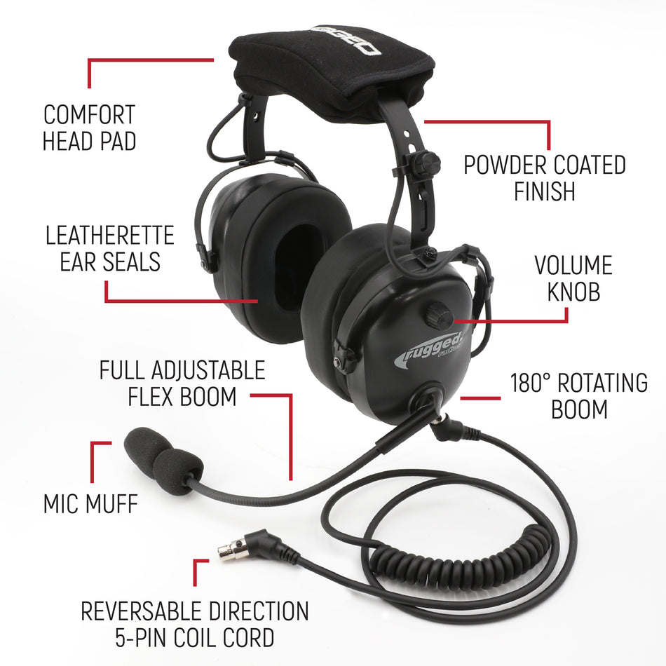 Headset for STEREO & OFFROAD Intercoms - Model H32 Over the Head - SAMPLE EDITION