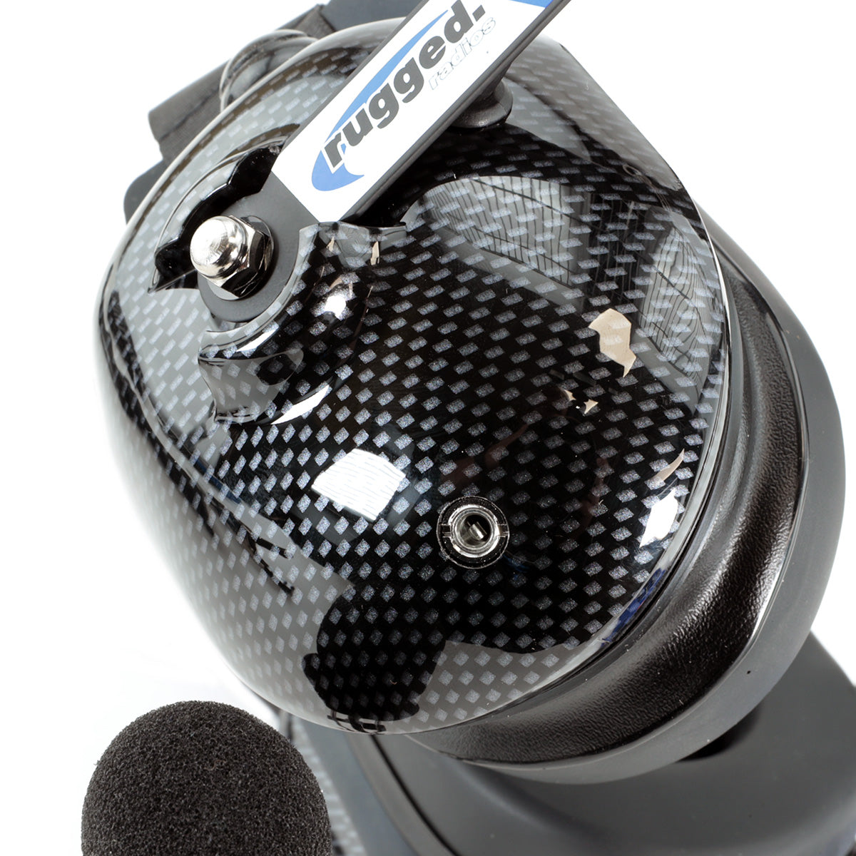 Rugged Radios H41-CF Carbon Fiber Behind The Head Two Way Radio Headset with Volume Control Knob and 3.5mm Input Jack for Music / MP3 Players Rugged Radios H41-CF Behind the Head Carbon Fiber NASCAR Racing
