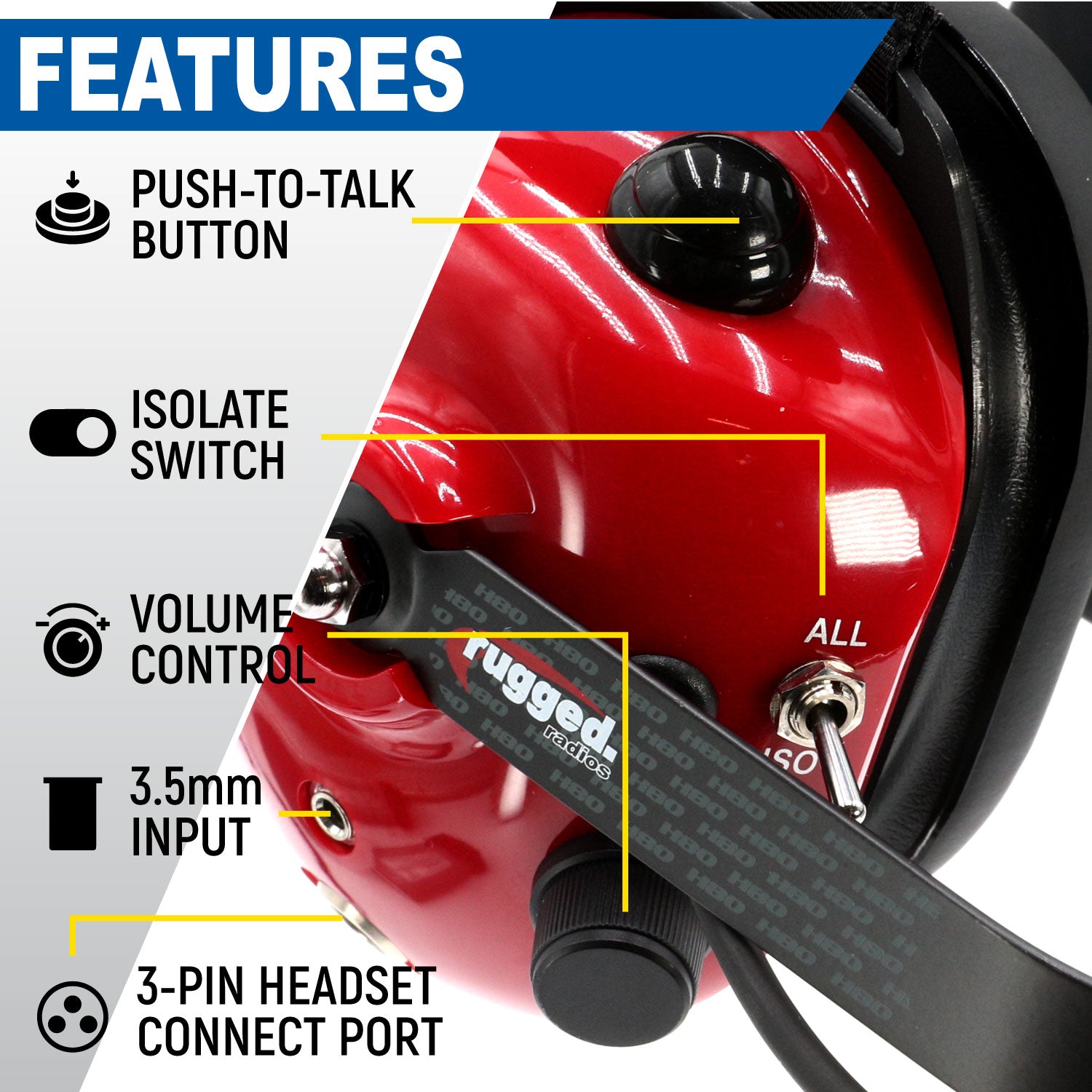 BUNDLE - H80 Track Talk Linkable Intercom Headset with NITRO BEE