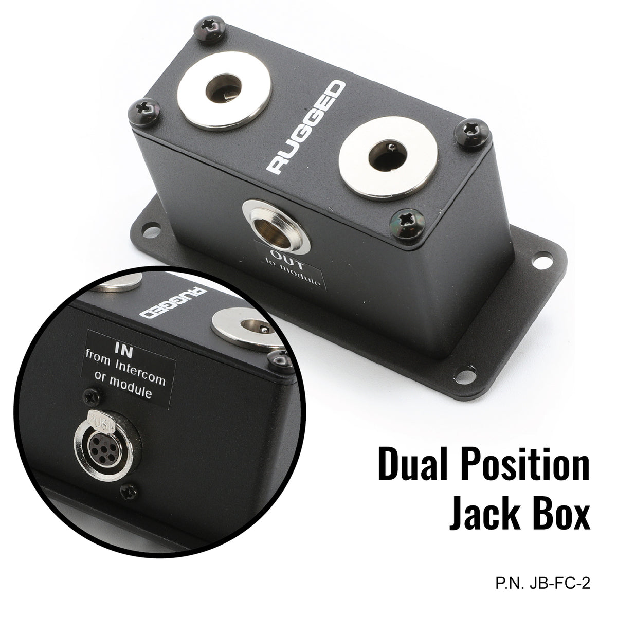 J Box Intercom Jack Box Headset Stations for RRP800 Fire & Safety Intercoms – Rugged ...