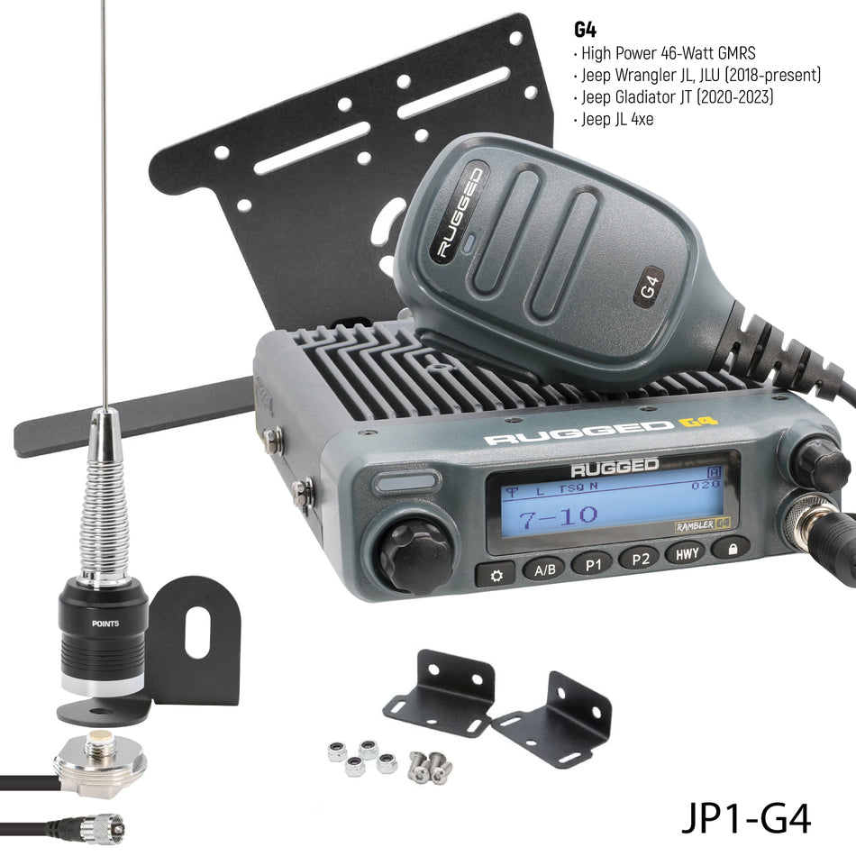GMRS Mobile Radio Kit for Jeep Wrangler JL and Gladiator JT