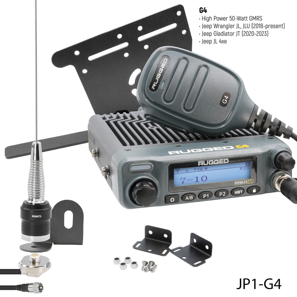 Kit de radio móvil GMRS bidireccional para Jeep Wrangler JL, JLU y Gladiator JT
