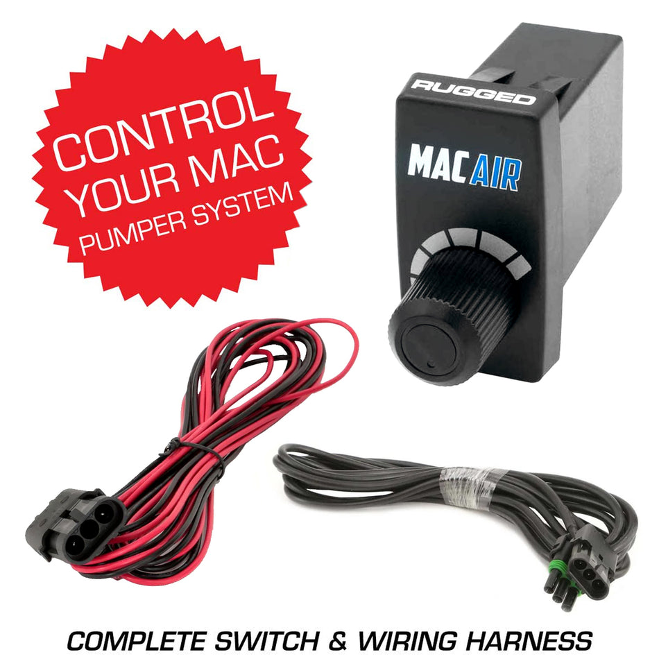 Rocker Switch Variable Speed Controller (VSC) for MAC Helmet Air Pumper - Complete Switch & Wiring Harness