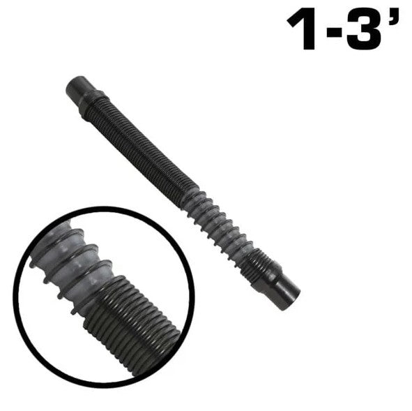 Manguera de sistema de bombeo de aire para casco ultra flexible expandible MAC-X de 1 a 3 pies de Rugged Radios