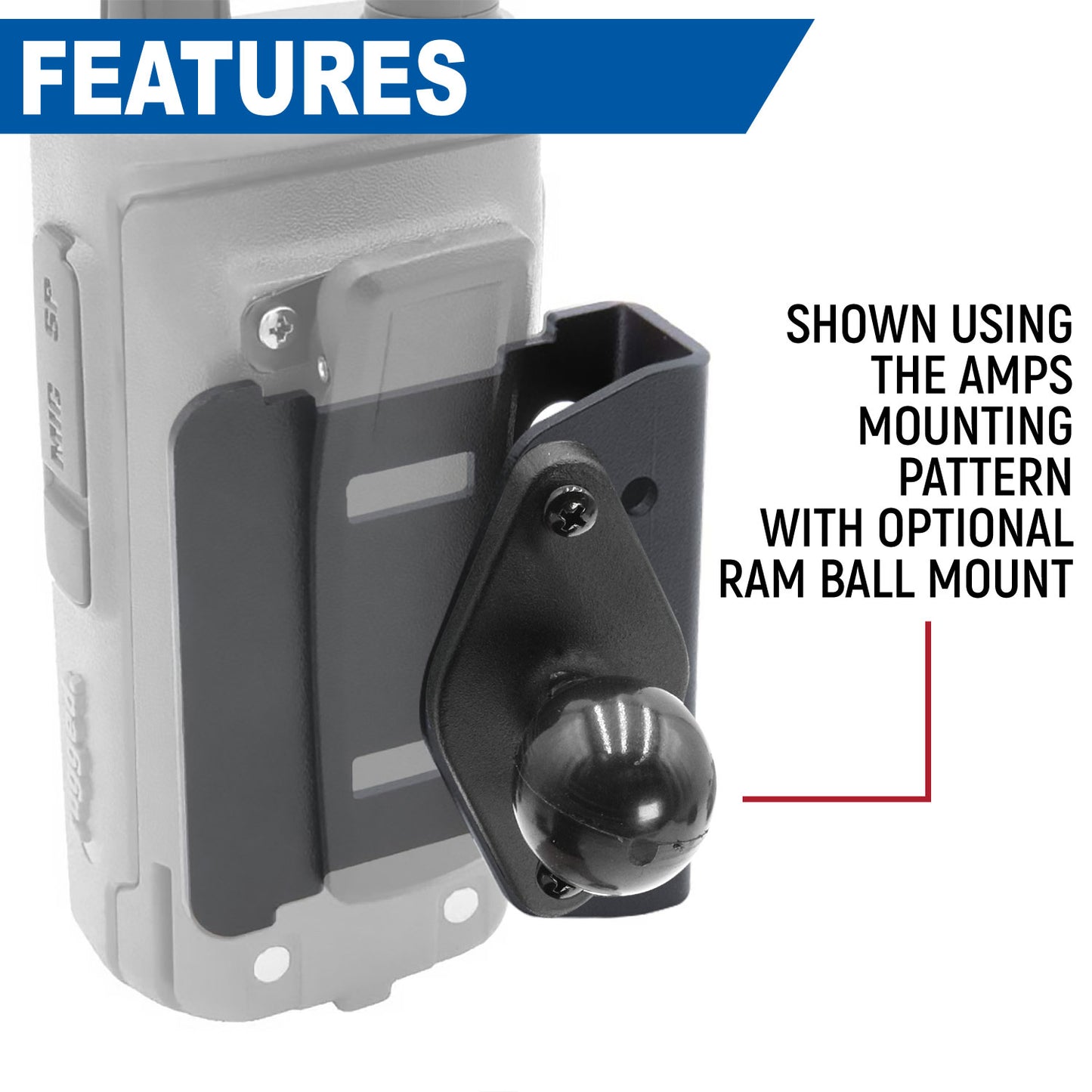 Radio Control Mount Radio Mount for Handheld Radios – Rugged Radios