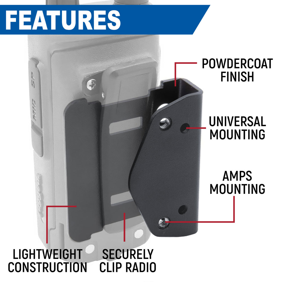 Radio Control Mount Radio Mount for Handheld Radios – Rugged Radios