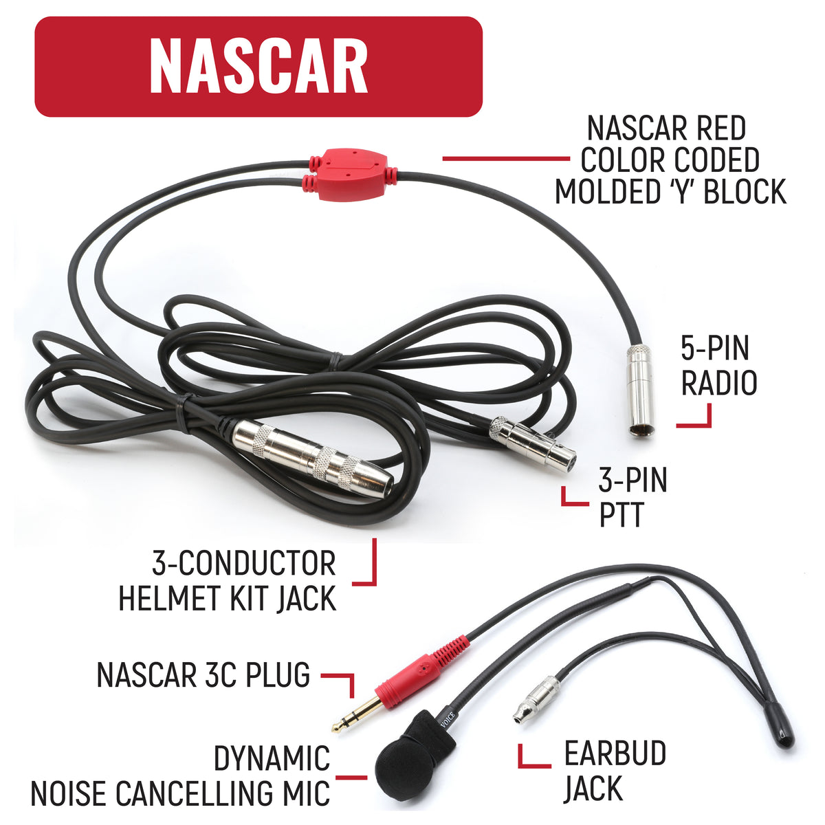 NASCAR Driver and Crew Chief Long Track Racing Kit with RDH16 Radios ...