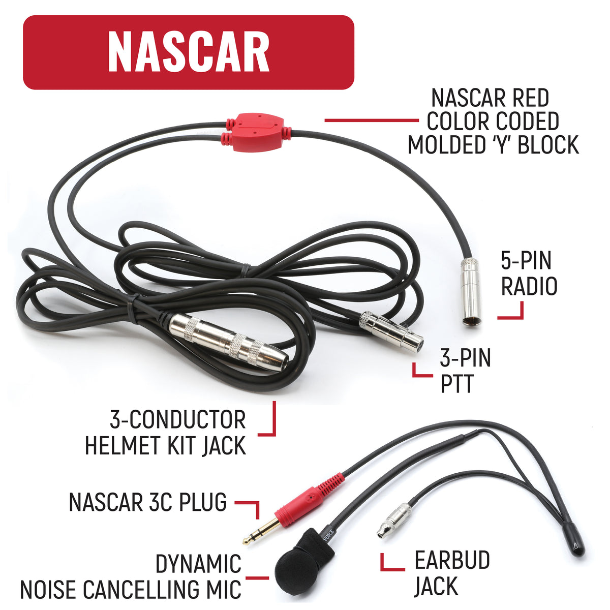 Ces Racing Radios NASCAR Driver and Crew Chief Racing Kit with V3 Radios – Rugged Radios