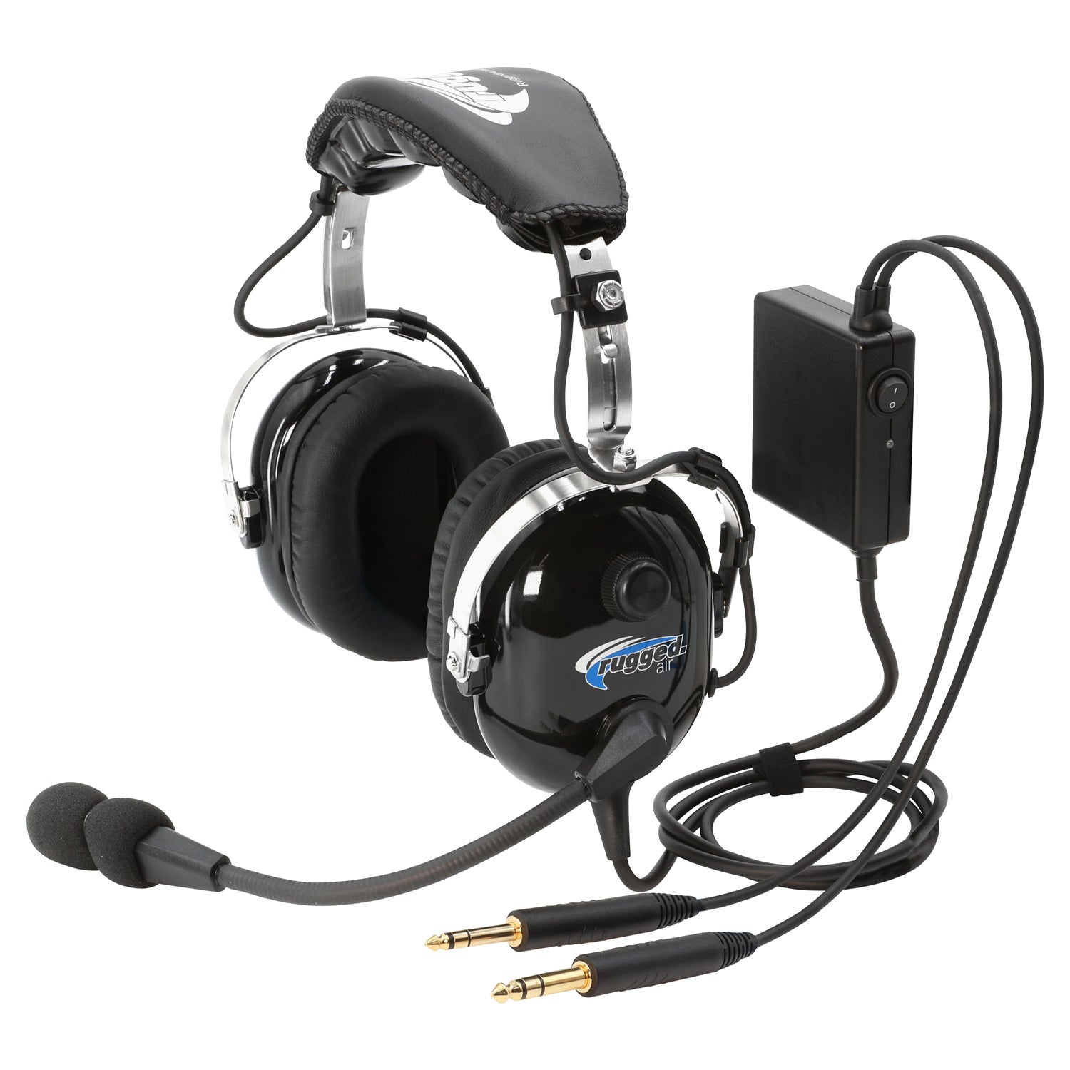 Rugged Air RA950 ANR Stereo General Aviation Pilot Headset