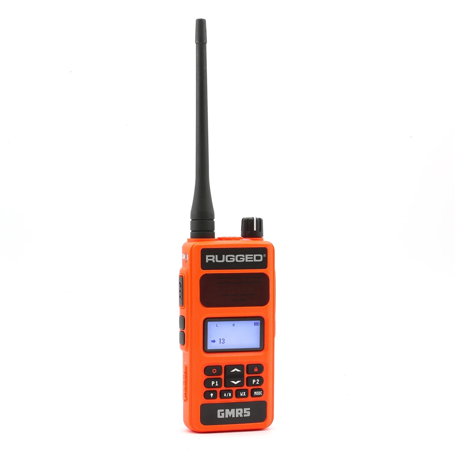 Rugged Radios GMR5-ORN - GMRS Handheld Radio with NOAA Alerts - FM Radio