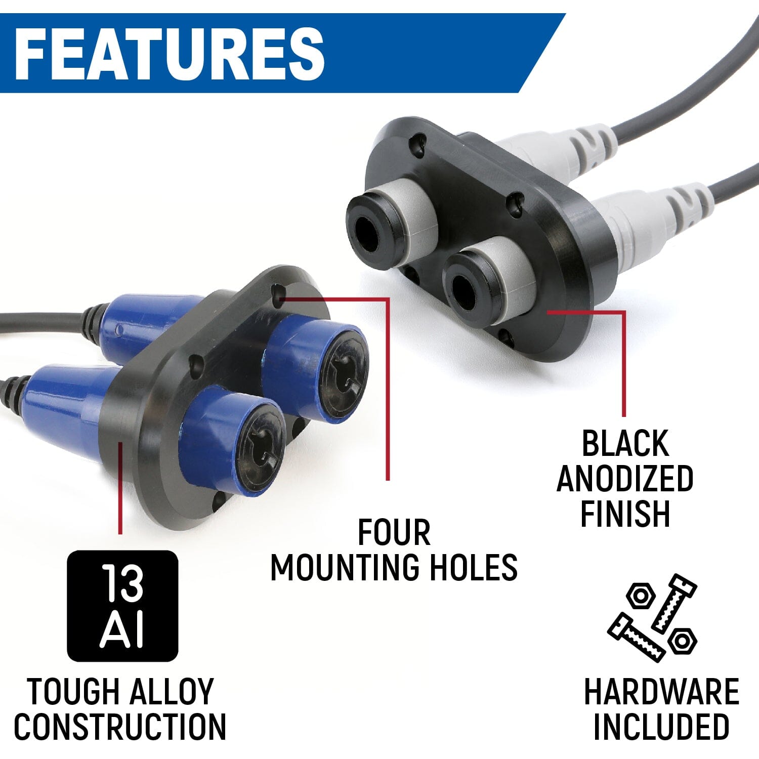 Dual Headset / Helmet Jack Flush Mount – Rugged Radios