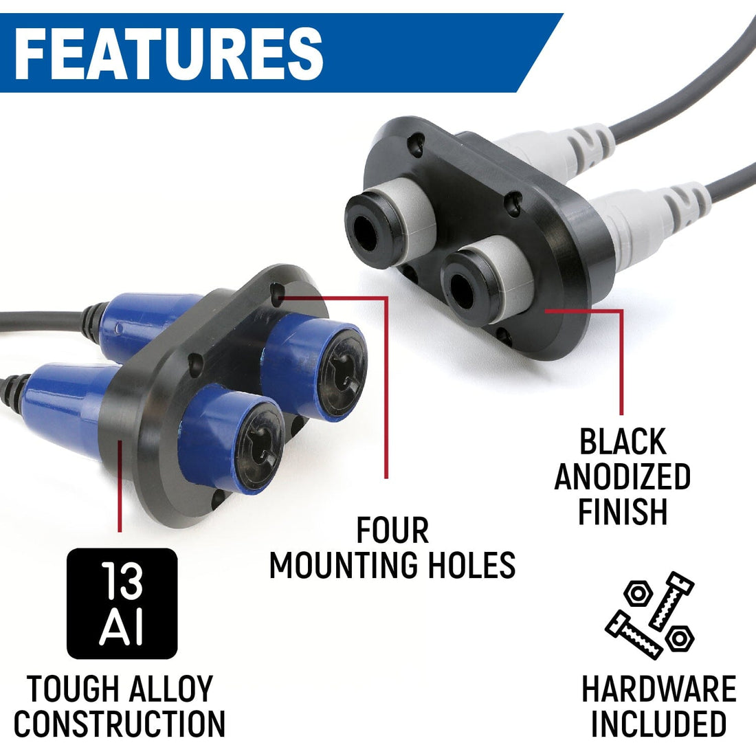 Dual Headset / Helmet Jack Flush Mount – Rugged Radios