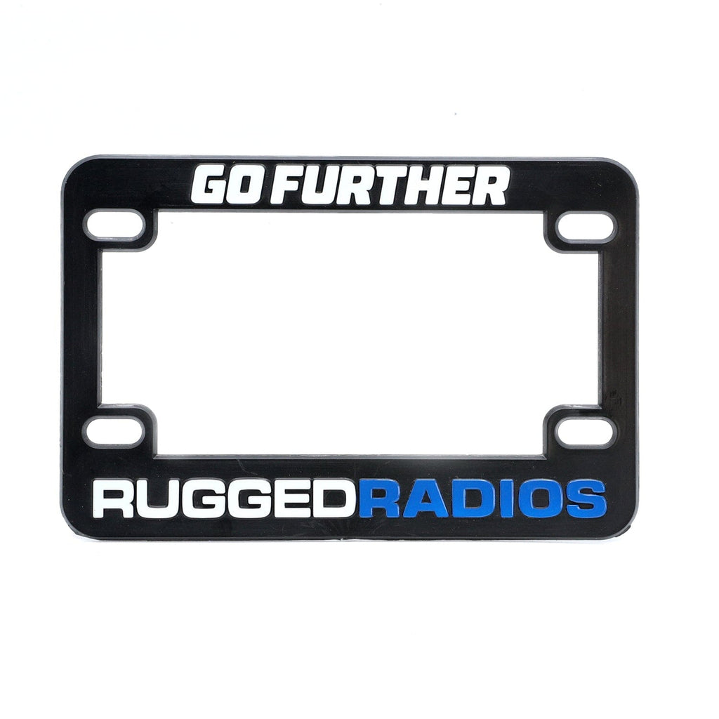 Go Further Rugged Radios License Plate Frames for Cars, Trucks, and Motorcycles