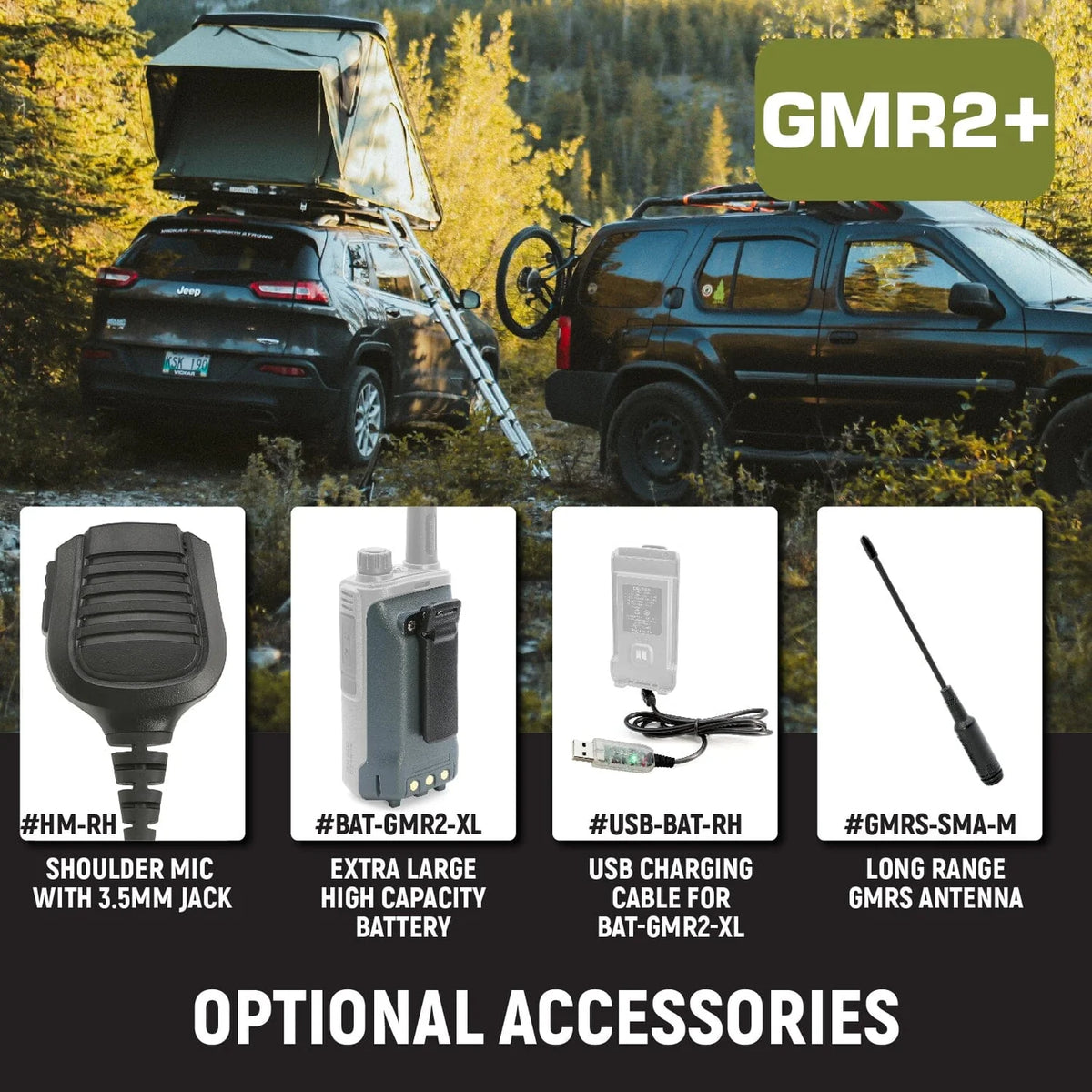 Gmr302 Rig Rugged GMR2 PLUS - GMRS and FRS Two Way Handheld Radio with Mount and ...