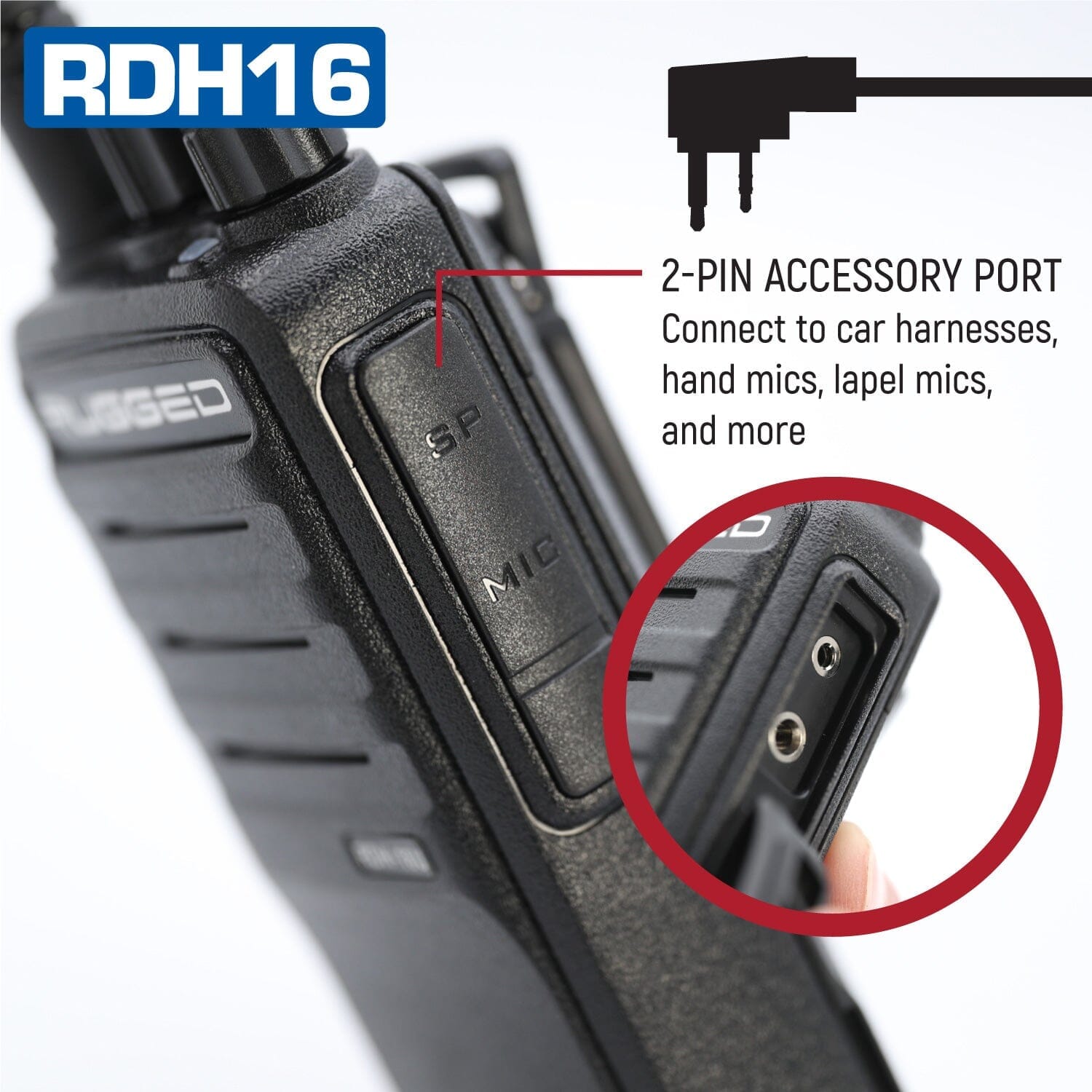 Rugged RDH16 VHF Digital and Analog Handheld Radio - Demo - Clearance
