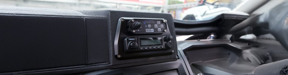 Universal vehicle communication kits with radio, intercom, and PTT accessories