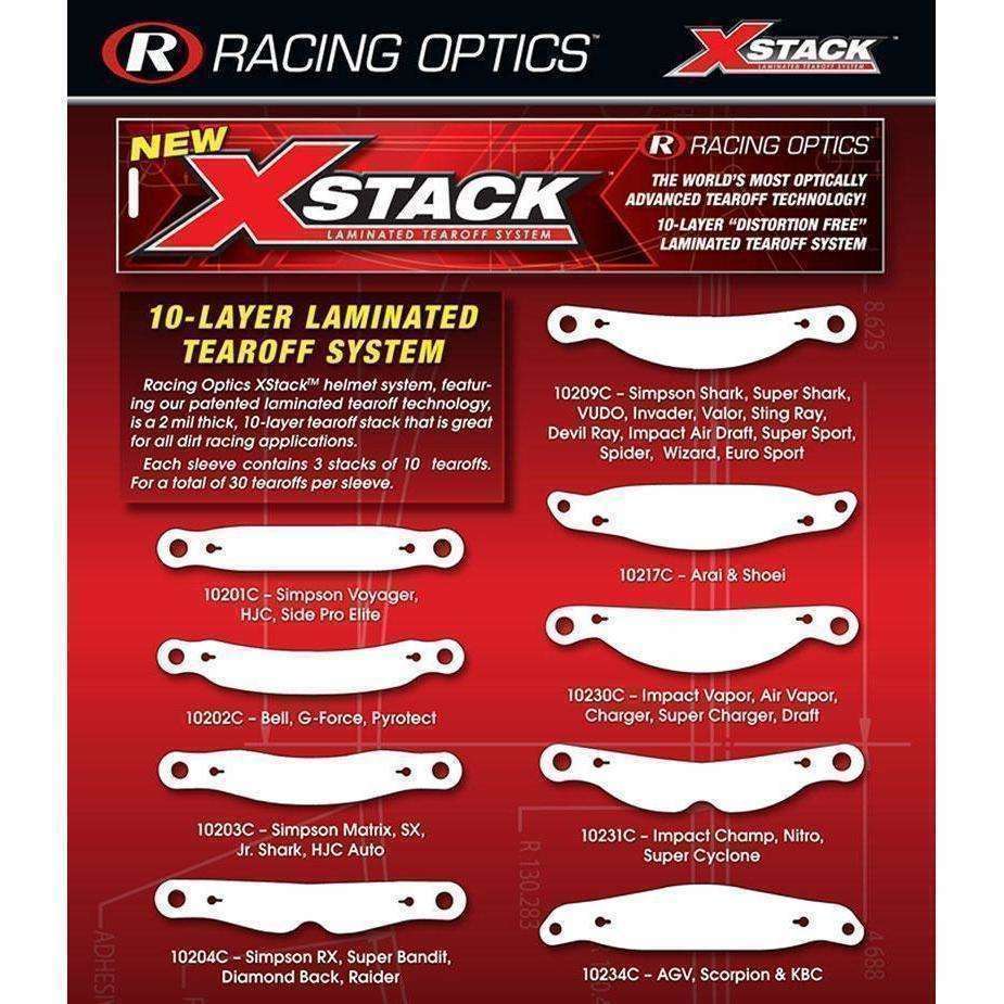 XStack Tear Offs para Simpson Matrix, SX, Jr. Shark, HJC Auto, OMP - 1 ...