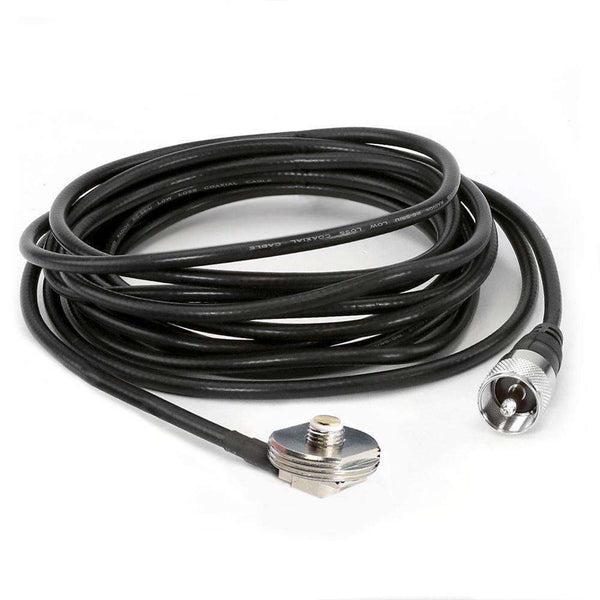 Dual Band Mobile Antenna Eightwood NMO Antenna Mount To Mini-UHF Male Extension Cable RG58 16.4 Feet For Two-Way CB Mobile Radio, Radio Antenna, Radio Scanner Cb Radio Coax Cable