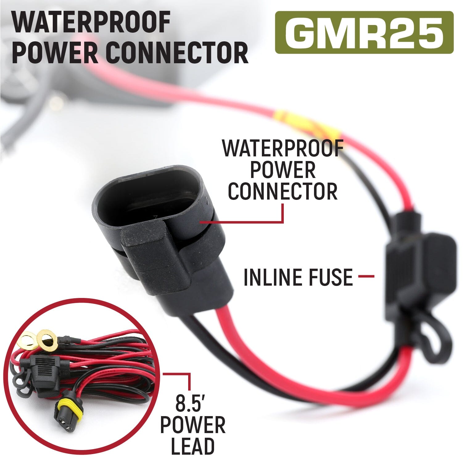 Adventure Radio Kit - GMR25 Waterproof GMRS Mobile Radio Kit and External Speaker