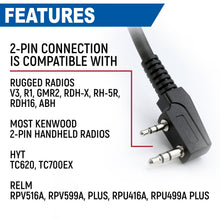Load image into Gallery viewer, BUNDLE - Rugged GMR2 GMRS and FRS Band Radio with Hand Mic