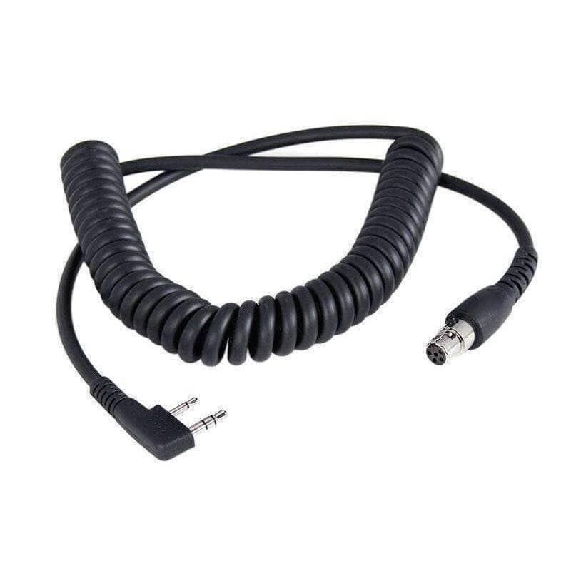 Cable de audífonos en espiral para walkie Talkie Rugged y Kenwood ESP - By Rugged Radios