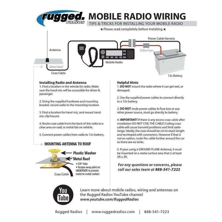 Digital Mobile Radio with Fiberglass Antenna Base Kit