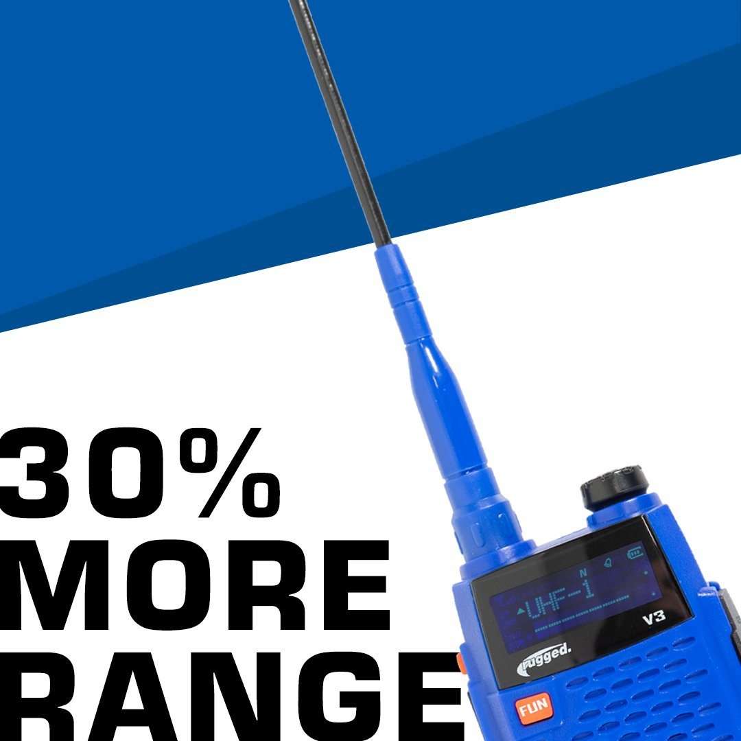 Long Range Antenna for Rugged V3 / RH5R Handheld Radios – Rugged