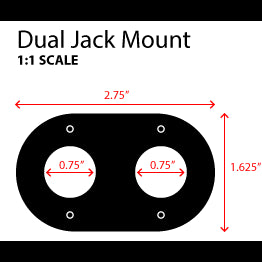Dual Headset / Helmet STX STEREO Jack Flush Mount