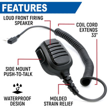Load image into Gallery viewer, Hand Speaker Mic Waterproof for Handheld Radios