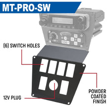 Load image into Gallery viewer, Lower Accessory Panel for Polaris Polaris RZR PRO XP, RZR Turbo R, and RZR PRO R with 6 switch holes and 12V outlet hole