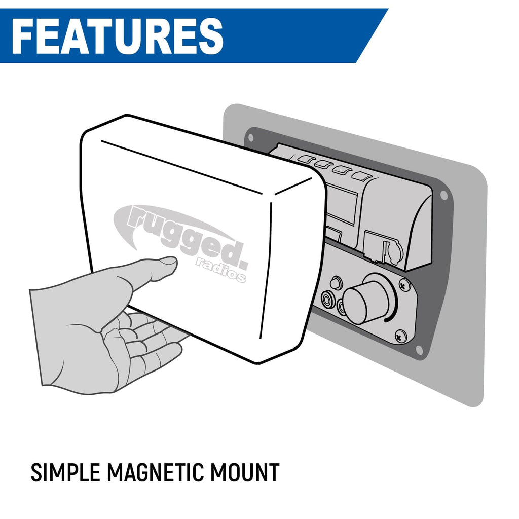 Magnetic Radio & Intercom Cover for Rugged Radios Multi Mount Insert