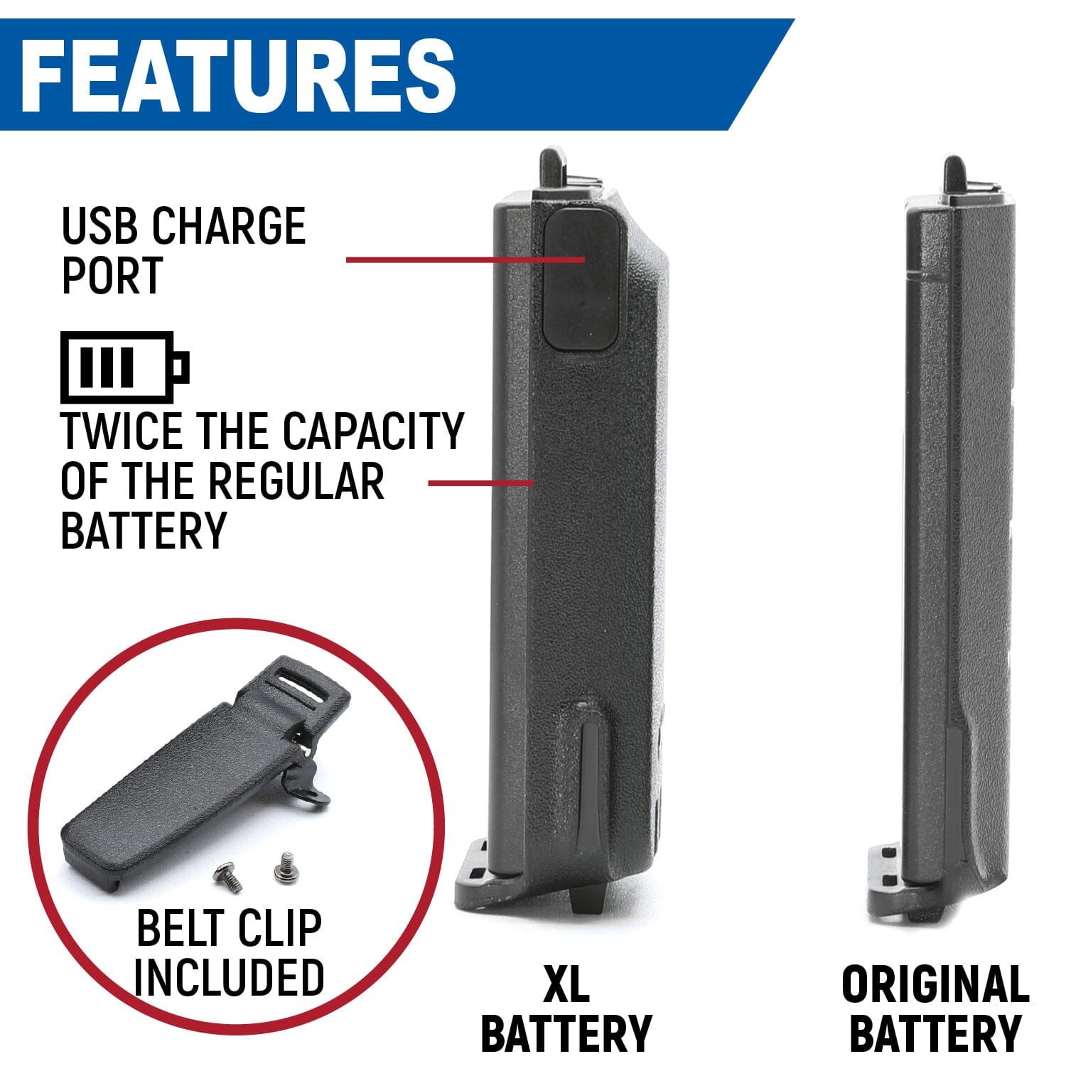 RDH-16 Handheld Radio High Capacity Battery – Rugged Radios