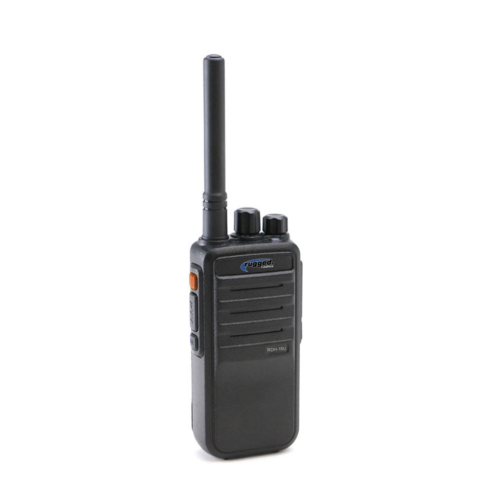 Rugged RDH16 UHF Business Band Handheld Radio - Digital and Analog BUNDLE with Radios and Bank Charger