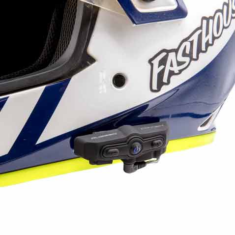 Sistema de comunicación manos libres para casco Rugged BT2 con Bluetooth para motocicleta