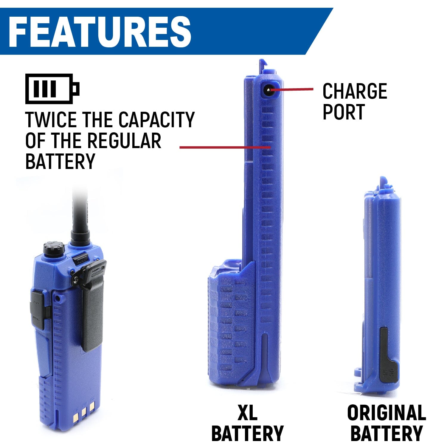 邦楽 RADIWAVERS RW3 V3 / RH5R Handheld Radio High Capacity 3800mAH Battery – Rugged Radios